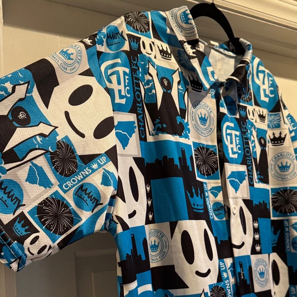 Charlotte FC button down Hawaiian style shirt, XL - Picture 2 of 4